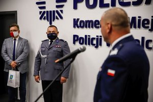 Uroczyste zdanie stanowiska przez Komendanta Miejskiego Policji w Kielcach